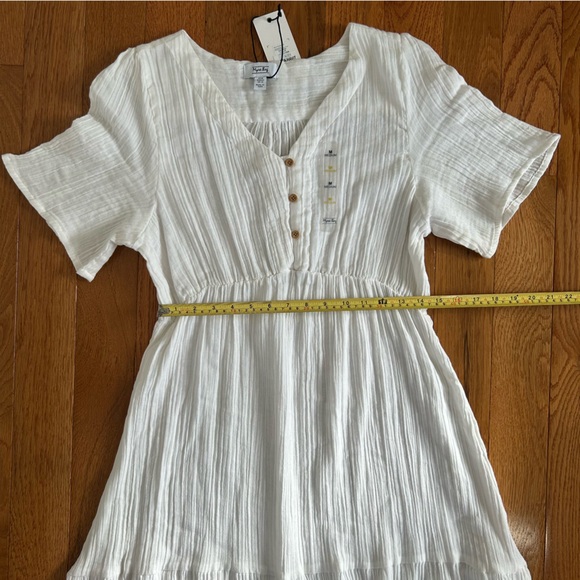 Myra Bay Off-White V-Neck Midi Dress M - Picture 4 of 16